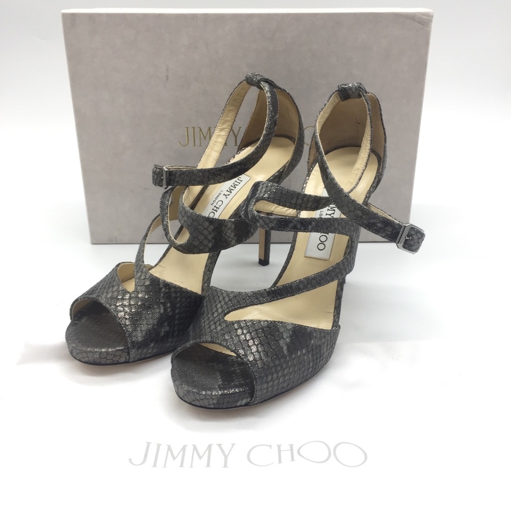 Jimmy Choo Snake Strap Sandals Size 38.5